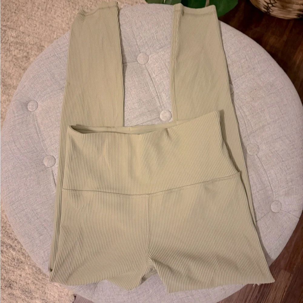 Athleta Elation Rib Tight Legging High Rise Green Size Small✨Like New Retail $89 - Picture 3 of 5